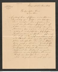 Nachlass Franz Steindachner, Brief von Richard Canaual an Franz Steindachner (02.05.1877), Inv.Nr. 75.01, Seite 1